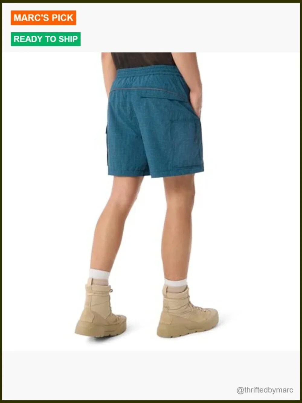 Men's Water Repellent Cargo Shorts with Elastic Waist, 5 Pockets